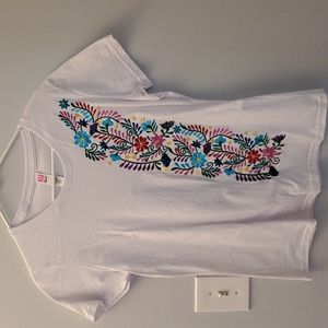 Embroidered white t shirt